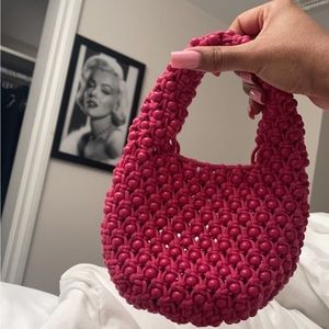Crochet bubble mini bucket bag